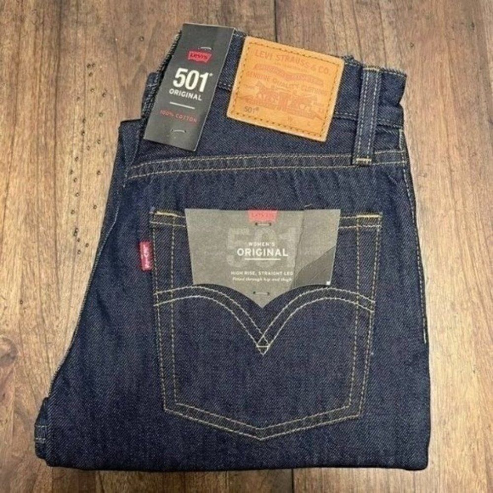 Levi's 501 Straight Leg Jeans Size 24x32 - Picture 4 of 10